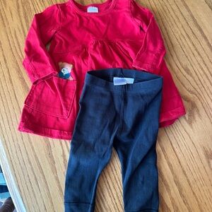 Hanna Andersson Red and Black Kids Matching Set